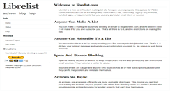 Desktop Screenshot of librelist.com